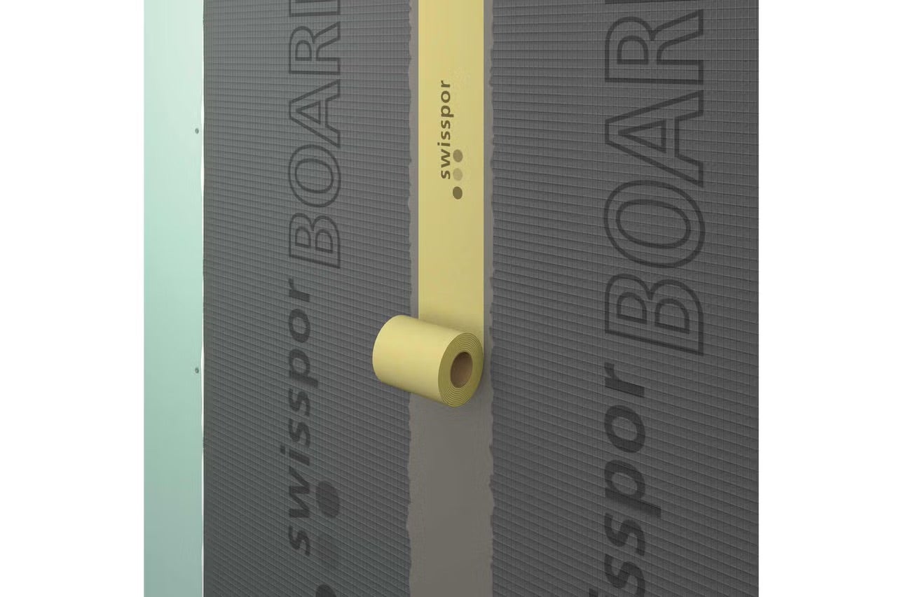 Tesniaca páska swisspor na utesnenie škár medzi stavebnými doskami swisspor BOARD.