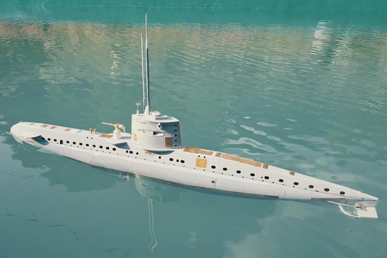 Model ponorky vo vode