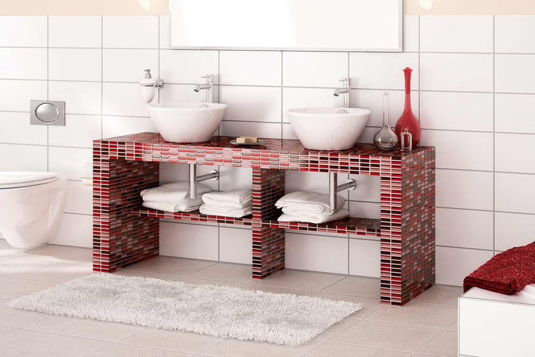 Ako vyrobiť dosku pre dve umývadlá z konštrukčných dosiek