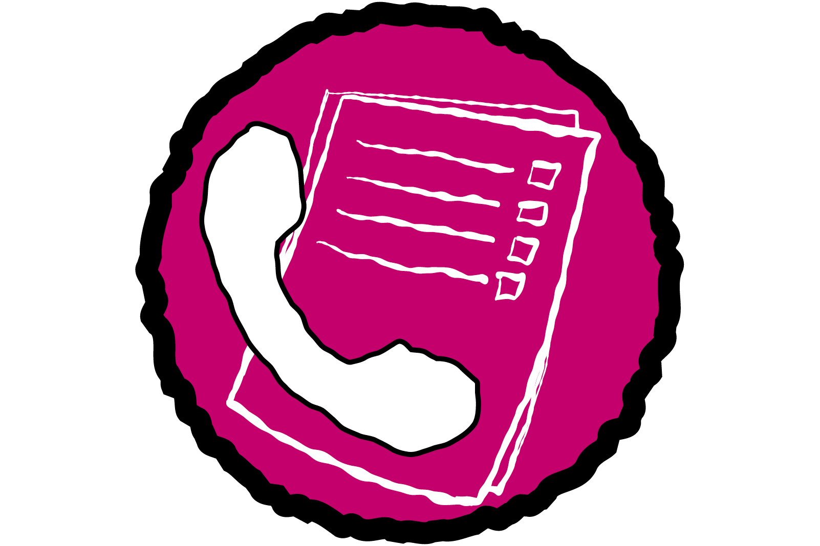 Symbol pre telefonické poradenstvo s formulárom