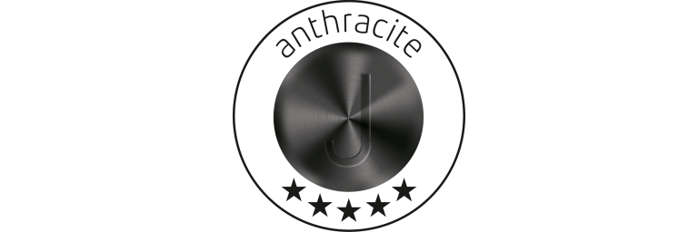 Antracitový symbol s piatimi hviezdami