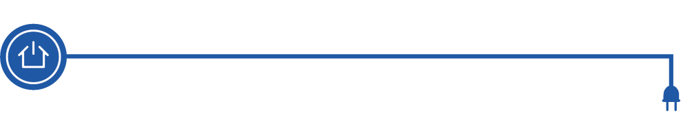 Symbol inteligentnej domácnosti so zástrčkou