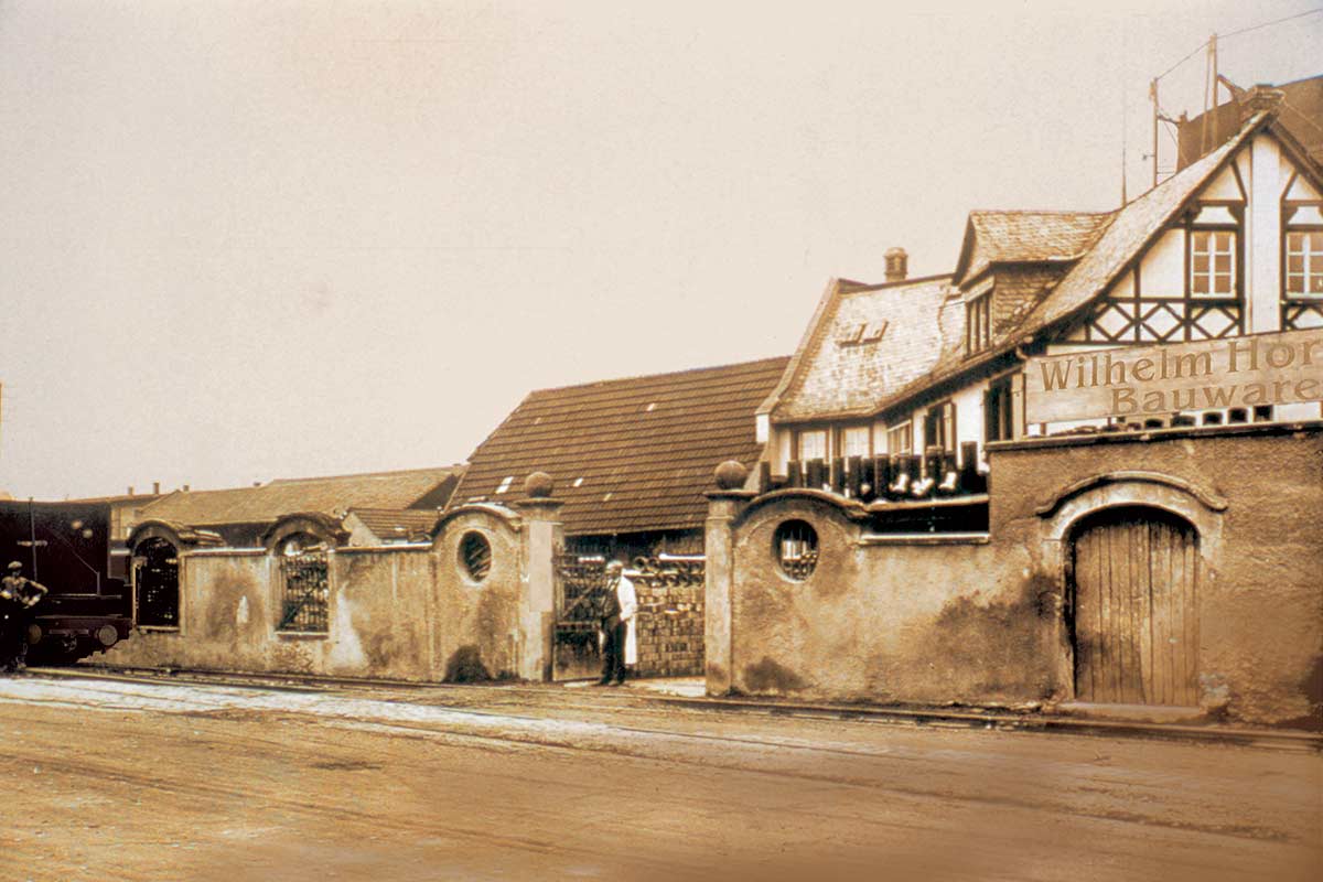 Historický záber obchodu Wilhelm Hornbach stavebniny