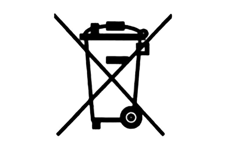 Symbol: Prečiarknutá smetná nádoba. Tento výrobok sa nesmie likvidovať s domovým odpadom.