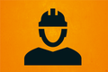 Symbol pre stavebného robotníka s ochrannou helmou Symbol pre stavebného robotníka s ochrannou helmou
