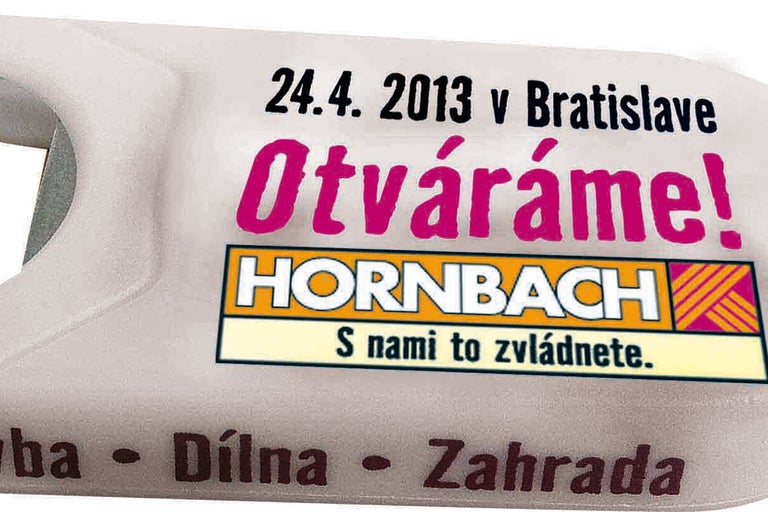 Reklama na otvorenie obchodu Hornbach s dátumom a miestom