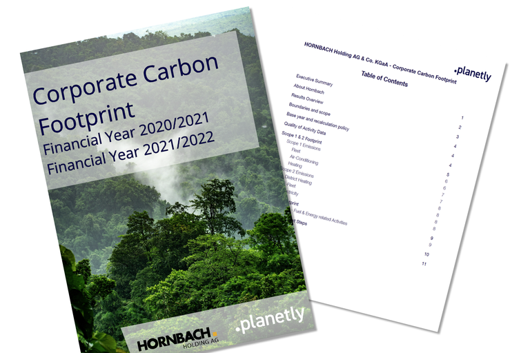 Správa Hornbach Corporate Carbon Footprint za fiškálne roky 2020/2021 a 2021/2022