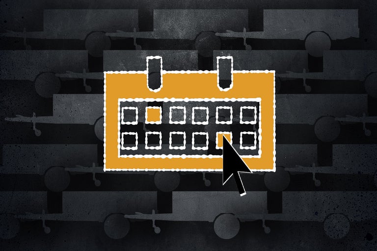 Symbol kalendára s kurzorom myši