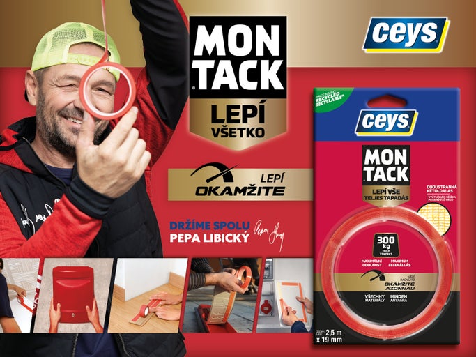 Montážna páska Mon Tack od spoločnosti Ceys s aplikáciami