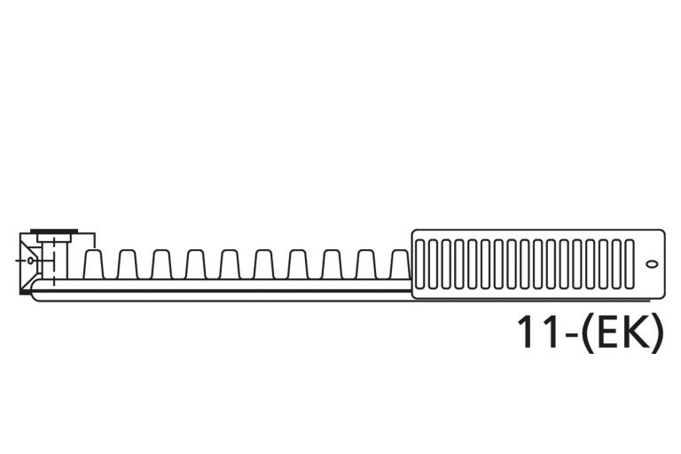Technický nákres radiátora typu 11