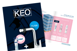 Súprava vodného filtra KEO s kohútikom a filtračnou vložkou