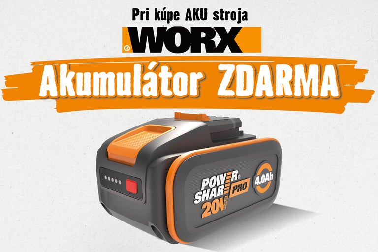 Akumulátor WORX zdarma