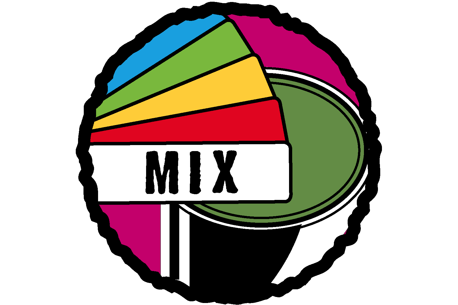 Symbol pre miešanie farieb