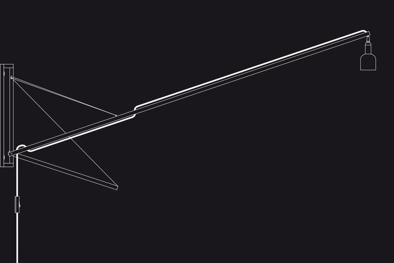 Nástenné svietidlo s nastaviteľným ramenom