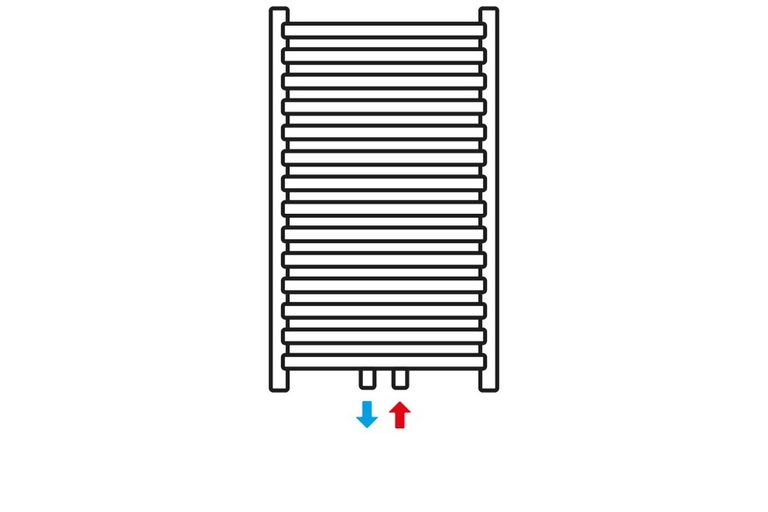 Nástenný sušiak na uteráky s bočnými prípojkami