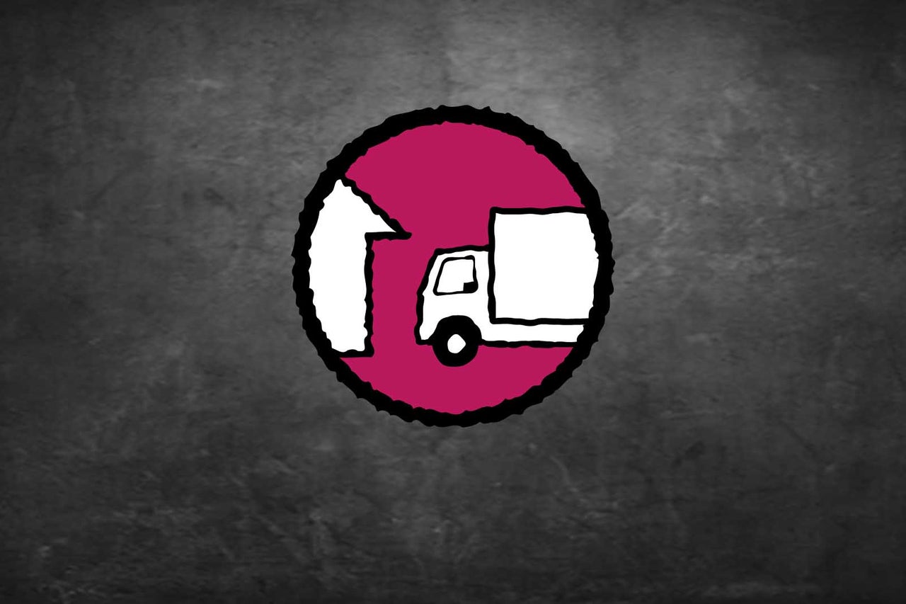 Symbol pre doručenie nákladným autom