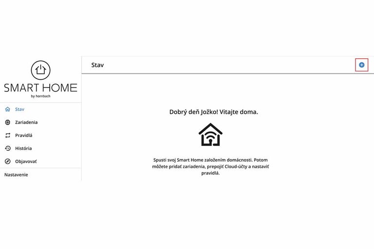 Rozhranie aplikácie Hornbach Smart Home