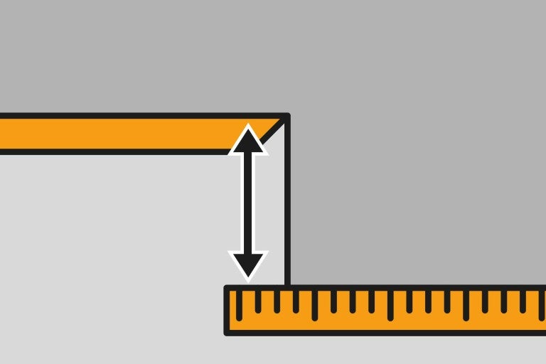 Ilustrácia merania výšky pomocou meracieho pásma