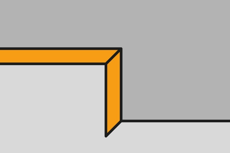 Zobrazenie ochrany hrán na stene