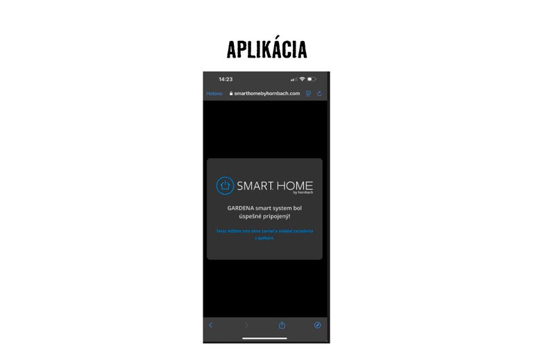 Zobrazenie smartfónu s aplikáciou Smart Home od spoločnosti Hornbach