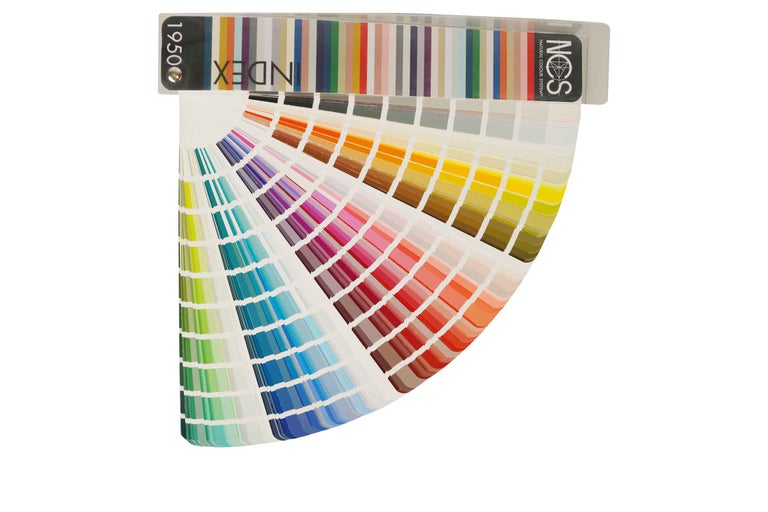 Vejár farieb s rôznymi odtieňmi