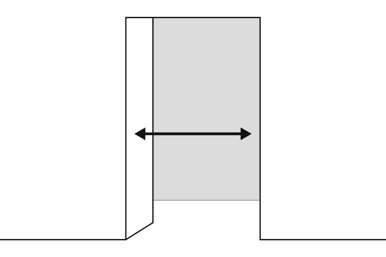 Symbol pre variabilnú šírku dverí