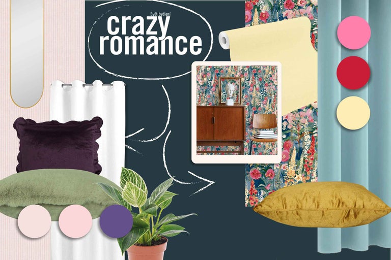 Dekoratívny dizajn interiéru s nábytkom, textilom a rastlinami pre útulnú atmosféru.