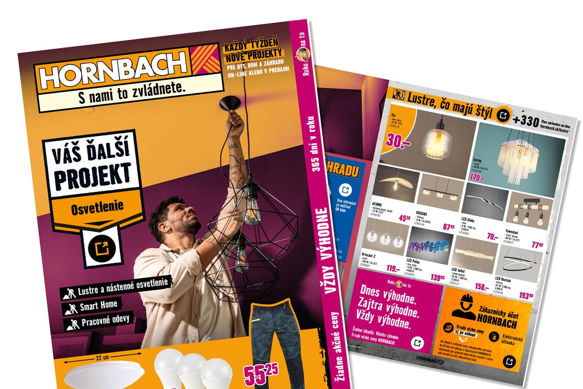 Online katalóg HORNBACH SK: Váš ďalší projekt - Osvetlenie