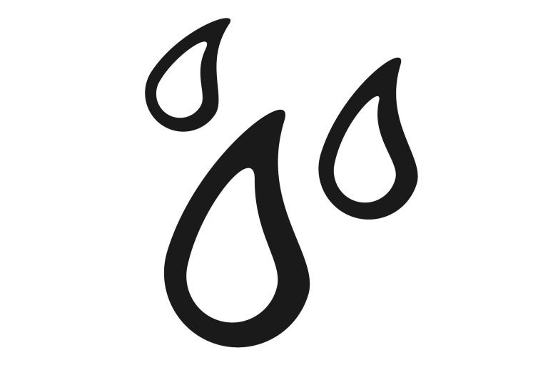 Symbol vlhkosti s tromi kvapkami