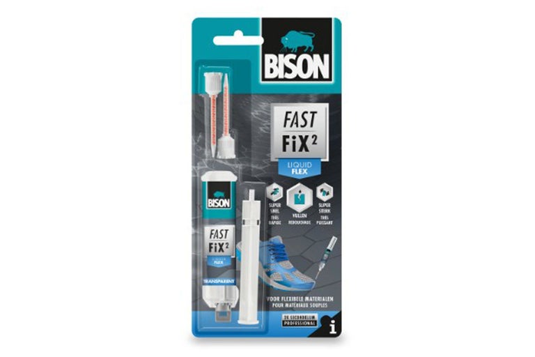 Balenie lepidla Bison Fast Fix 2 Liquid Flex