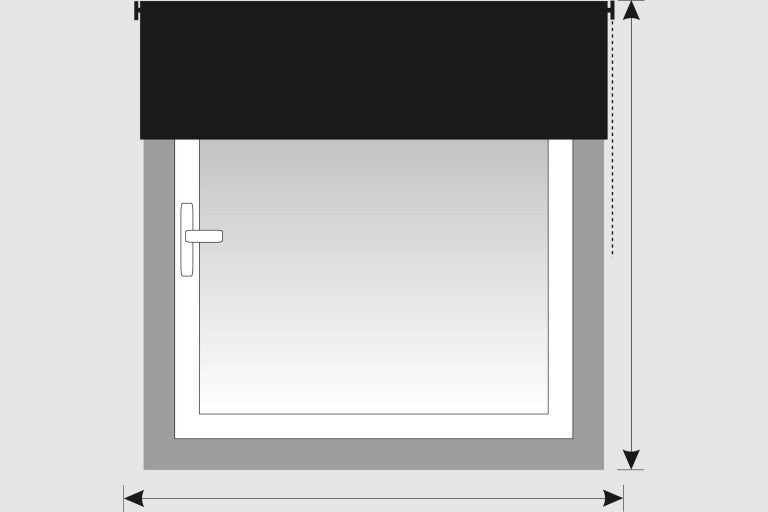 Okno s roletou na určenie veľkosti