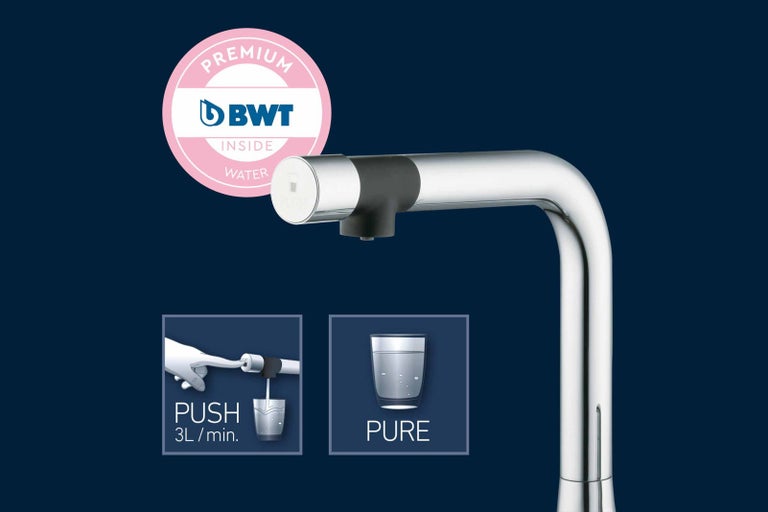 Vodovodný kohútik s logom BWT Premium Inside Water