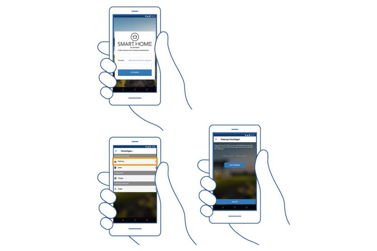 Smartphone s aplikáciou Smart Home od spoločnosti Hornbach