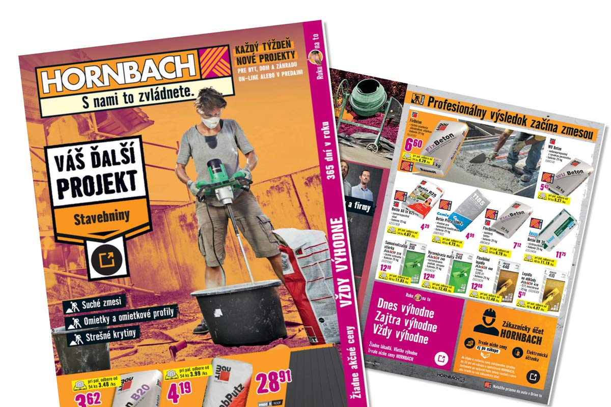 Online katalóg HORNBACH SK: Váš ďalší projekt - Stavebniny