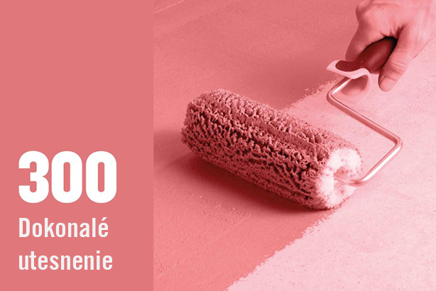 Aplikácia tesnenia valčekom na farbu.