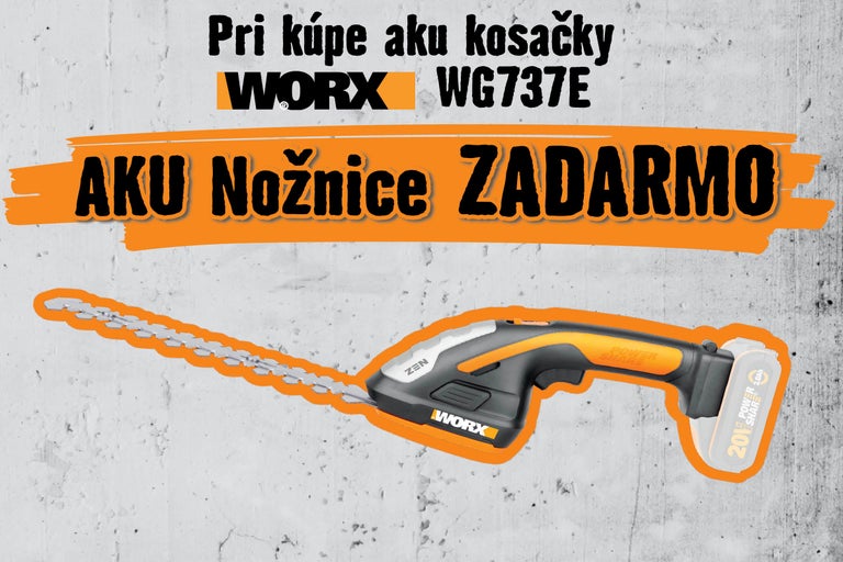 Aku nožnice ku kosačke WORX Nitro zadarmo