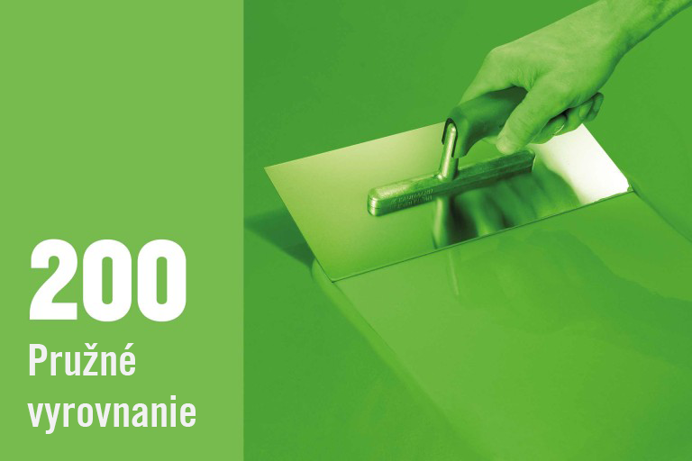 Vyrovnávacia hmota sa roztiera pomocou hladidla.