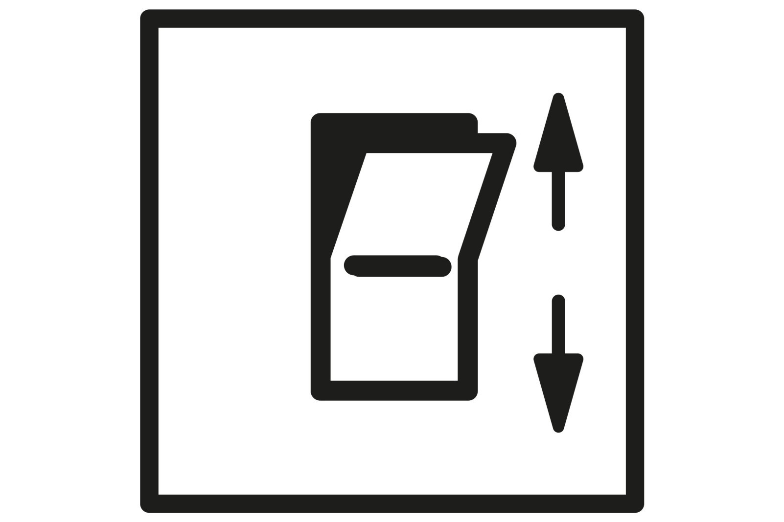 Symbol pre zdvíhanie a spúšťanie