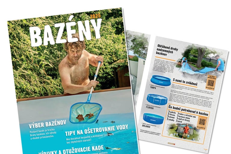 Časopis s informáciami o bazénoch, typoch bazénov a údržbe vody