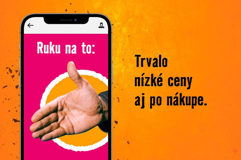 Smartphone s reklamou Hornbach na trvalo nízke ceny