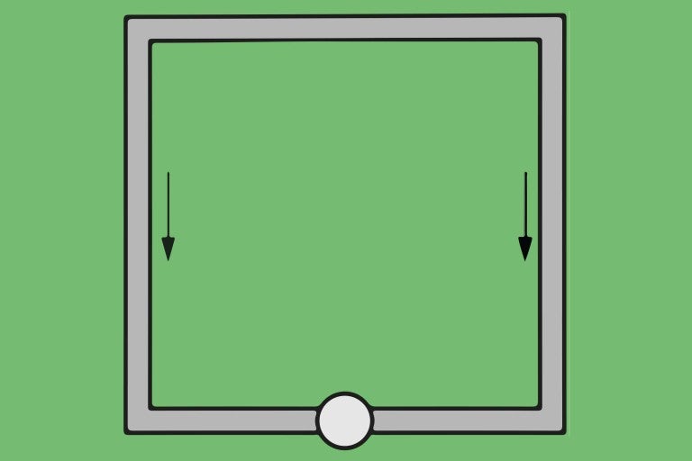 Symbol posuvných dverí so šípkami nadol