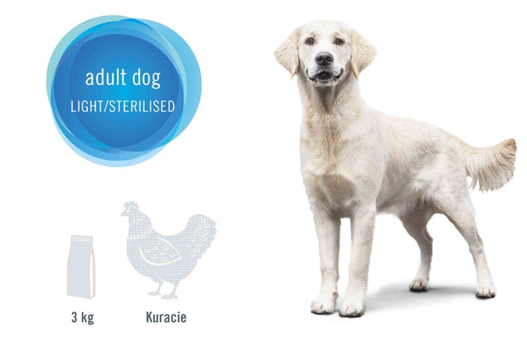 Krmivo pre dospelých kastrovaných psov s hydinovou príchuťou v trojkilogramovom balení