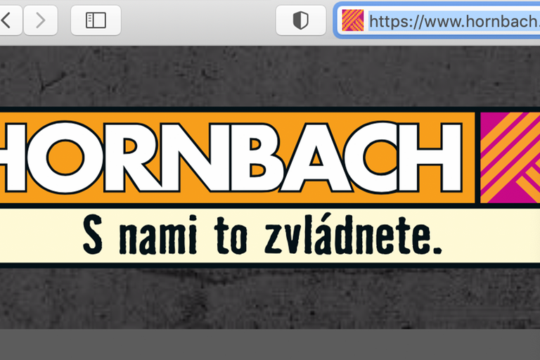 Logo spoločnosti Hornbach so sloganom S nami to zvládnete.