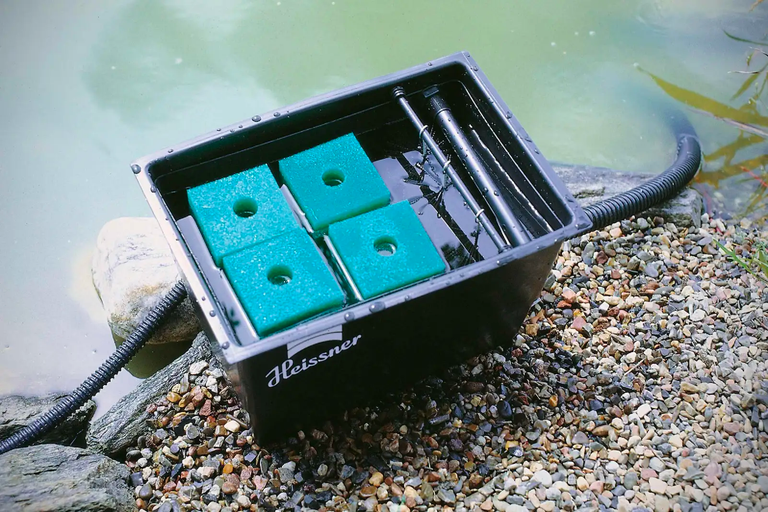 Filtračný box Heissner pre jazierka s filtračnými hubami a prípojkami