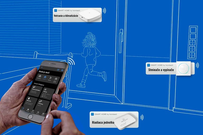 Inteligentný systém domácnosti od Hornbachu s ovládaním pomocou smartfónu