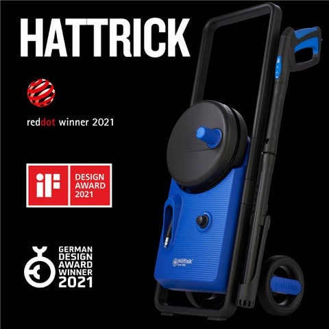 Vysokotlakový čistič Nilfisk s ocenením Red Dot Winner 2021, ocenením iF Design Award 2021 a ocenením German Design Award Winner 2021