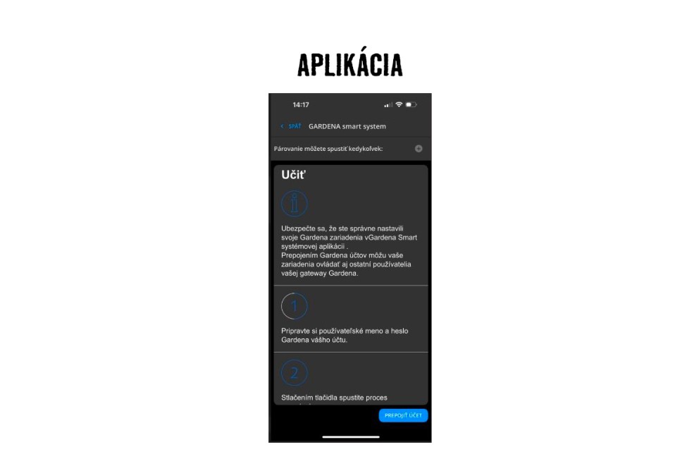 Aplikácia Gardena Smart System na smartfóne