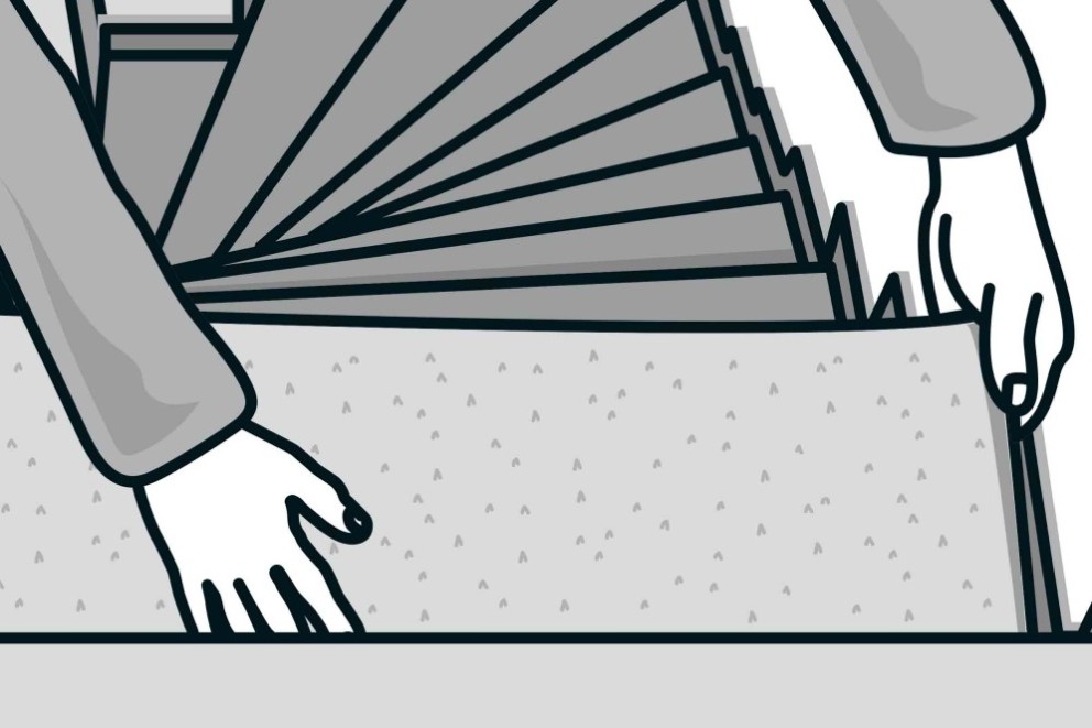 Ako položiť koberec na schody 