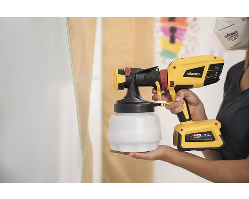 Akumulátorový striekací systém Wagner v prevádzke