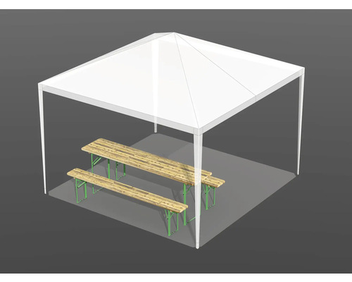 Párty stan s pivným stolom